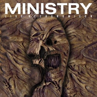 MINISTRY - Live Necronomicon - Black/gold Splatter