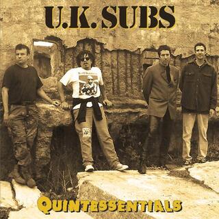 UK SUBS - Quintessentials - Yellow/black Splatter