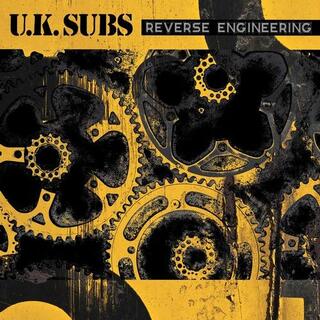 UK SUBS - Reverse Engineering - Yellow/black Splatter