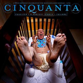 PUSCIFER / A PERFECT CIRCLE / FAILURE (MAYNARD JAMES KEENAN) - Cinquanta Live (Clear Blue With Red & Pink Swirl Coloured Vinyl)