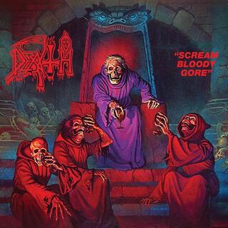 DEATH - Scream Bloody Gore (Foil Jacket - Violet, White And Red Merge With Splatter)