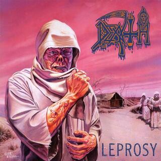 DEATH - Leprosy Reissue (Foil Jacket - Pink, White And Blue  Merge With Splatter)