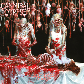 CANNIBAL CORPSE - Butchered At Birth (White W/ Red Splatter Vinyl)